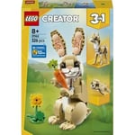 LEGO Creator 3’ü 1 Arada Sevimli Tavşan 31162-8 Yaş ve Üzeri Çocuklar için Lama ve Fok Figürüne Dönüşebilen Yaratıcı Oyuncak Yapım Seti, Doğum Günü Hediyesi (326 Parça)