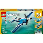 LEGO Creator 3’ü 1 Arada Uçak: Yarış Uçağı 31160-7 Yaş ve Üzeri Çocuklar için Jet veya Helikoptere Dönüşebilen Oyuncak Yapım Seti, Doğum Günü Hediyesi (178 Parça)