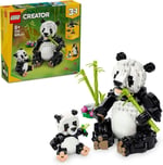 LEGO Creator 3’ü 1 Arada Vahşi Hayvanlar: Panda Ailesi 31165-8 Yaş ve Üzeri Çocuklar için Orka veya Penguene Dönüşen Oyuncak Yapım Seti, Doğum Günü Hediyesi (626 Parça)