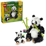 LEGO Creator 3’ü 1 Arada Vahşi Hayvanlar: Panda Ailesi 31165-8 Yaş ve Üzeri Çocuklar için Orka veya Penguene Dönüşen Oyuncak Yapım Seti, Doğum Günü Hediyesi (626 Parça)