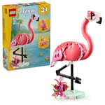 LEGO Creator 3'ü 1 Arada Vahşi Hayvanlar: Pembe Flamingo 31170 – 8 Yaş ve Üzeri Kız ve Erkek Çocukları için Kakadu Papağanı veya Aksolotl'a Dönüşebilen Yaratıcı Oyuncak Seti, Hediye Fikri (288 parça)