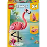 LEGO Creator 3'ü 1 Arada Vahşi Hayvanlar: Pembe Flamingo 31170 – 8 Yaş ve Üzeri Kız ve Erkek Çocukları için Kakadu Papağanı veya Aksolotl'a Dönüşebilen Yaratıcı Oyuncak Seti, Hediye Fikri (288 parça)