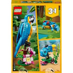 LEGO Creator Egzotik Papağan 31136-7 Yaş ve Üzeri Çocuklar için Papağan, Balık ve Kurbağa Modelleri İçeren Yaratıcı Oyuncak Yapım Seti (253 Parça)