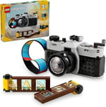 LEGO Creator Retro Fotoğraf Makinesi 31147-8 Yaş ve Üzeri Çocuklar için Televizyon ve Video Kamera Model Seçenekleri İçeren 3’ü 1 Arada Yaratıcı Oyuncak Yapım Seti, Doğum Günü Hediyesi (261 Parça)