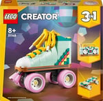 LEGO Creator Retro Paten 31148-8 Yaş ve Üzeri Çocuklar için Mini Kaykay ve Kasetçalar Model Seçenekleri İçeren 3’ü 1 Arada Yaratıcı Oyuncak Yapım Seti, Doğum Günü Hediyesi Fikri (342 Parça)