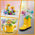 LEGO Creator Sulama Kabında Çiçekler 31149-8 Yaş ve Üzeri Çocuklar için Çizme ve Kuş Modeli Seçenekleri İçeren 3’ü 1 Arada Yaratıcı Oyuncak Yapım Seti, Doğum Günü Hediyesi Fikri (420 Parça)