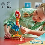 LEGO Disney Priness Moana 2 Heihei 43272 – 9 Yaş ve Üzeri Çocuklar için Döndürülebilir Baş ve Kanatları Olan Tavuk Figürü İçeren Model Yapım Seti, Kız ve Erkek Çocukları için Hediye Fikri (566 Parça)