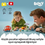 LEGO DUPLO Bluey ile Dondurma Gezisi 10458 | 2 Yaş ve Üzeri Çocuklar için 2 Figür İçeren Oyuncak Yapım Seti, Doğum Günü Hediye Fikri (22 Parça)