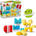 LEGO DUPLO İlk 3'ü 1 Arada Yaratıcı Sevimli Hayvanlar 10477 | 1.5 Yaş ve Üzeri Çocuklar için Kedi ve Tavşan Dahil 8 Hayvan Seçeneği İçeren Oyuncak Yapım Seti, Hediye Fikri (24 Parça)