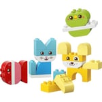 LEGO DUPLO İlk 3'ü 1 Arada Yaratıcı Sevimli Hayvanlar 10477 | 1.5 Yaş ve Üzeri Çocuklar için Kedi ve Tavşan Dahil 8 Hayvan Seçeneği İçeren Oyuncak Yapım Seti, Hediye Fikri (24 Parça)