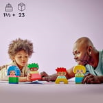 LEGO DUPLO İlk Büyük Duygularım 10415-1 Buçuk Yaş ve Üzeri Çocuklar için Kişiselleştirilebilir Eğitici Oyuncak Yapım Seti, Doğum Günü Hediyesi Fikri (23 Parça)