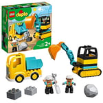 LEGO DUPLO İnşaat Kamyon ve Paletli Kazıcı 10931-2 Yaş ve Üzeri Çocuklar için Kazıcı ve Damperli Kamyon İçeren Eğitici Yapım Seti (20 Parça)