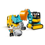 LEGO DUPLO İnşaat Kamyon ve Paletli Kazıcı 10931-2 Yaş ve Üzeri Çocuklar için Kazıcı ve Damperli Kamyon İçeren Eğitici Yapım Seti (20 Parça)