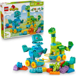 LEGO DUPLO Kasabası 3’ü 1 Arada Tekerlekli Dinozorlar 10451 | 3 Yaş ve Üzeri Çocuklar için Dinozor Figürleri İçeren Eğitici Oyuncak Yapım Seti, Hediye Fikri (108 Parça)