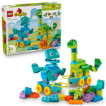 LEGO DUPLO Kasabası 3’ü 1 Arada Tekerlekli Dinozorlar 10451 | 3 Yaş ve Üzeri Çocuklar için Dinozor Figürleri İçeren Eğitici Oyuncak Yapım Seti, Hediye Fikri (108 Parça)