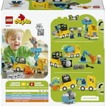 LEGO DUPLO Kasabası 3'ü 1 Arada İnşaat Araçları 10475 | 2 Yaş ve Üzeri Çocuklar için İnşaatçı Figürü İçeren Eğitici Oyuncak Yapım Seti, Hediye Fikri (22 Parça)