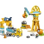 LEGO DUPLO Kasabası 3'ü 1 Arada İnşaat Sahası ve Araçları 10476 | 3 Yaş ve Üzeri Kız ve Erkek Çocuklar için 2 Figür İçeren Eğitici Oyuncak Yapım Seti, Doğum Günü Hediyesi, 84 Parça