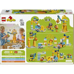 LEGO DUPLO Kasabası 3'ü 1 Arada İnşaat Sahası ve Araçları 10476 | 3 Yaş ve Üzeri Kız ve Erkek Çocuklar için 2 Figür İçeren Eğitici Oyuncak Yapım Seti, Doğum Günü Hediyesi, 84 Parça