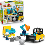 LEGO DUPLO Kasabası 3'ü 1 Arada İnşaat Araçları 10475 | 2 Yaş ve Üzeri Çocuklar için İnşaatçı Figürü İçeren Eğitici Oyuncak Yapım Seti, Hediye Fikri (22 Parça)