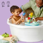 LEGO DUPLO Kasabası Su Parkı 10989 – 2 Yaş ve Üzeri Çocuklar için Eğitici Hediye Fikri, Oyuncak Ada, Yüzen Kaplumbağa Can Simidi ve Çocuk Figürü İçeren Yaratıcı Oyuncak Yapım Seti (19 Parça)