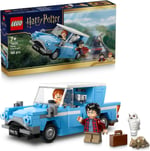 LEGO Harry Potter Uçan Ford Anglia 76424 – 7 Yaş ve Üzeri Çocuklar için Hediye Fikri, Harry Potter, Ron Weasley ve Hedwig Minifigürleri İçeren Koleksiyonluk Yaratıcı Oyuncak Yapım Seti (165 Parça)