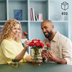 LEGO Icons Gül Buketi 10328 - Yetişkinler için Dekoratif, Koleksiyonluk ve Sergilenebilir Yaratıcı Çiçek Model Yapım Seti, Doğum Günü Hediyesi Fikri (822 Parça)