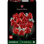 LEGO Icons Gül Buketi 10328 - Yetişkinler için Dekoratif, Koleksiyonluk ve Sergilenebilir Yaratıcı Çiçek Model Yapım Seti, Doğum Günü Hediyesi Fikri (822 Parça)