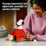 LEGO Ideas Peanuts: Snoopy’nin Köpek Kulübesi 21368 | Yetişkinler için Duruşu Ayarlanabilir Snoopy Figürü İçeren Koleksiyonluk Dekoratif Model Yapım Seti, Hediye Fikri (964 Parça)
