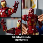 LEGO Marvel Iron Man Mark 3 Koleksiyoncu Versiyonu 76344 | Yetişkinler için Duruşu Ayarlanabilir Iron Man Minifigürü İçeren Model Yapım Seti, Hediye Fikri (1297 Parça)