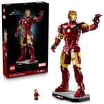 LEGO Marvel Iron Man Mark 3 Koleksiyoncu Versiyonu 76344 | Yetişkinler için Duruşu Ayarlanabilir Iron Man Minifigürü İçeren Model Yapım Seti, Hediye Fikri (1297 Parça)