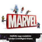 LEGO Marvel: MARVEL Logosu ve Minifigürleri 76313 | 12 Yaş ve Üzeri Çocuklar için Avengers Karakterleri İçeren Yaratıcı Oyuncak Yapım Seti, Doğum Günü Hediyesi (931 Parça)