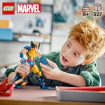 LEGO Marvel Wolverine Yapım Figürü 76257 – 8 Yaş ve Üzeri Kız ve Erkek Çocuklar için Süper Kahraman Hediyesi Fikri, 3 Uzayan Pençe Gibi Orijinal Detaylar İçeren Yaratıcı Oyuncak Yapım Seti (327 Parça)