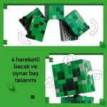 LEGO Minecraft Creeper 21276 - Video Oyunu Seven 10 Yaş ve Üzeri Çocuklar için Yaratıcı Aksiyon Figürü Yapım Seti, Doğum Günü Hediyesi (665 Parça)