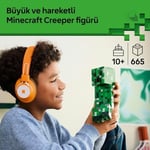 LEGO Minecraft Creeper 21276 - Video Oyunu Seven 10 Yaş ve Üzeri Çocuklar için Yaratıcı Aksiyon Figürü Yapım Seti, Doğum Günü Hediyesi (665 Parça)
