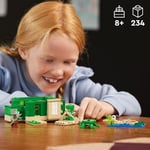 LEGO Minecraft Kaplumbağa Plaj Evi 21254-7 Yaş ve Üzeri Macera Oyunları Seven Çocuklar İçin 3 adet LEGO Minecraft Minifigürü içeren Yaratıcı Oyuncak Yapım Seti, Doğum Günü Hediyesi Fikri (234 Parça)