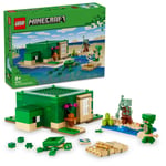 LEGO Minecraft Kaplumbağa Plaj Evi 21254-7 Yaş ve Üzeri Macera Oyunları Seven Çocuklar İçin 3 adet LEGO Minecraft Minifigürü içeren Yaratıcı Oyuncak Yapım Seti, Doğum Günü Hediyesi Fikri (234 Parça)