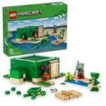 LEGO Minecraft Kaplumbağa Plaj Evi 21254-7 Yaş ve Üzeri Macera Oyunları Seven Çocuklar İçin 3 adet LEGO Minecraft Minifigürü içeren Yaratıcı Oyuncak Yapım Seti, Doğum Günü Hediyesi Fikri (234 Parça)