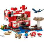 LEGO Minecraft Moshroom Evi 21270 – 8 Yaş ve Üzeri Erkek ve Kız Çocuklar için Mantar Tarlaları, Steve Figürü ve Yaratıklar İçeren Rol Yapım Oyuncağı Yapım Seti, Doğum Günü Hediyesi Fikri (500 Parça)