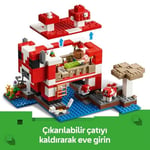 LEGO Minecraft Moshroom Evi 21270 – 8 Yaş ve Üzeri Erkek ve Kız Çocuklar için Mantar Tarlaları, Steve Figürü ve Yaratıklar İçeren Rol Yapım Oyuncağı Yapım Seti, Doğum Günü Hediyesi Fikri (500 Parça)