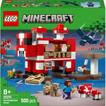 LEGO Minecraft Moshroom Evi 21270 – 8 Yaş ve Üzeri Erkek ve Kız Çocuklar için Mantar Tarlaları, Steve Figürü ve Yaratıklar İçeren Rol Yapım Oyuncağı Yapım Seti, Doğum Günü Hediyesi Fikri (500 Parça)