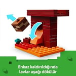 LEGO Minecraft Nether Lav Savaşı 21266 – Çocuklar için Alex Figürü, Yaratıklar, Wither Skeleton, Kılıç ve Döndürülen Blaze İçeren Yapım Seti, 6 Yaş ve Üzeri Kız ve Erkekler için Doğum Günü Hediyesi