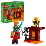 LEGO Minecraft Nether Lav Savaşı 21266 – Çocuklar için Alex Figürü, Yaratıklar, Wither Skeleton, Kılıç ve Döndürülen Blaze İçeren Yapım Seti, 6 Yaş ve Üzeri Kız ve Erkekler için Doğum Günü Hediyesi