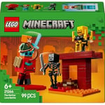 LEGO Minecraft Nether Lav Savaşı 21266 – Çocuklar için Alex Figürü, Yaratıklar, Wither Skeleton, Kılıç ve Döndürülen Blaze İçeren Yapım Seti, 6 Yaş ve Üzeri Kız ve Erkekler için Doğum Günü Hediyesi