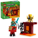 LEGO Minecraft Nether Lav Savaşı 21266 – Çocuklar için Alex Figürü, Yaratıklar, Wither Skeleton, Kılıç ve Döndürülen Blaze İçeren Yapım Seti, 6 Yaş ve Üzeri Kız ve Erkekler için Doğum Günü Hediyesi