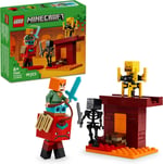 LEGO Minecraft Nether Lav Savaşı 21266 – Çocuklar için Alex Figürü, Yaratıklar, Wither Skeleton, Kılıç ve Döndürülen Blaze İçeren Yapım Seti, 6 Yaş ve Üzeri Kız ve Erkekler için Doğum Günü Hediyesi