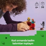 LEGO Minecraft Nether Lav Savaşı 21266 – Çocuklar için Alex Figürü, Yaratıklar, Wither Skeleton, Kılıç ve Döndürülen Blaze İçeren Yapım Seti, 6 Yaş ve Üzeri Kız ve Erkekler için Doğum Günü Hediyesi