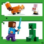 LEGO Minecraft Steve’in Tayga Macerası 21583 | 6 Yaş ve Üzeri Çocuklar için Steve Minifigürü ile Creeper İçeren Yaratıcı Oyuncak Yapım Seti, Hediye Fikri (79 Parça)