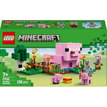 LEGO Minecraft Yavru Domuz Evi 21268 – 7 Yaş ve Üzeri Çocuklar için Kahraman Figürü, Yaratıklar ve Orman Biyomu İçeren Çiftlik Hayvanı Yapım Seti, Erkek ve Kız Çocukları için Hediye Fikri (238 Parça)