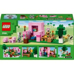 LEGO Minecraft Yavru Domuz Evi 21268 – 7 Yaş ve Üzeri Çocuklar için Kahraman Figürü, Yaratıklar ve Orman Biyomu İçeren Çiftlik Hayvanı Yapım Seti, Erkek ve Kız Çocukları için Hediye Fikri (238 Parça)