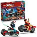 LEGO NINJAGO Kai’nin Motosiklet Hız Yarışı 71838-6 Yaş Üzeri Kız ve Erkek Çocuklar için Kai'nin Yarış Motosikleti ile İfrit Motosikleti ve 2 Minifigür İçeren Yaratıcı Oyuncak Yapım Seti (79 Parça)